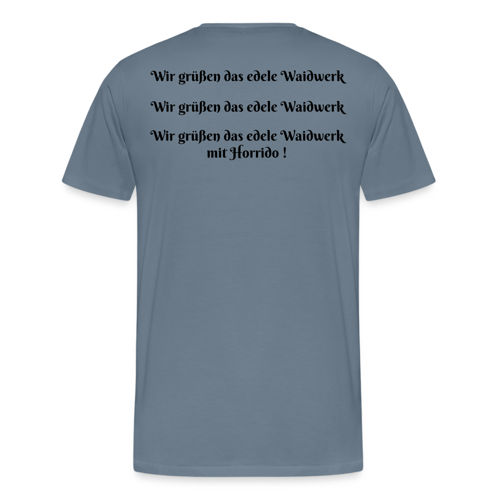 SauHunt T-Shirt (Premium) - Halali - Blaugrau