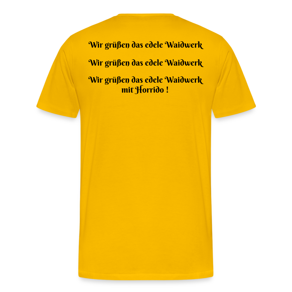 SauHunt T-Shirt (Premium) - Halali - Sonnengelb