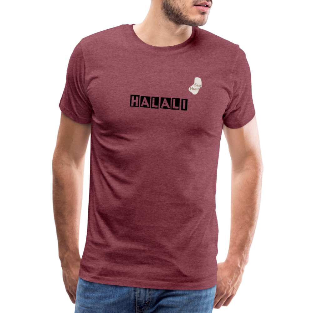 SauHunt T-Shirt (Premium) - Halali - Bordeauxrot meliert