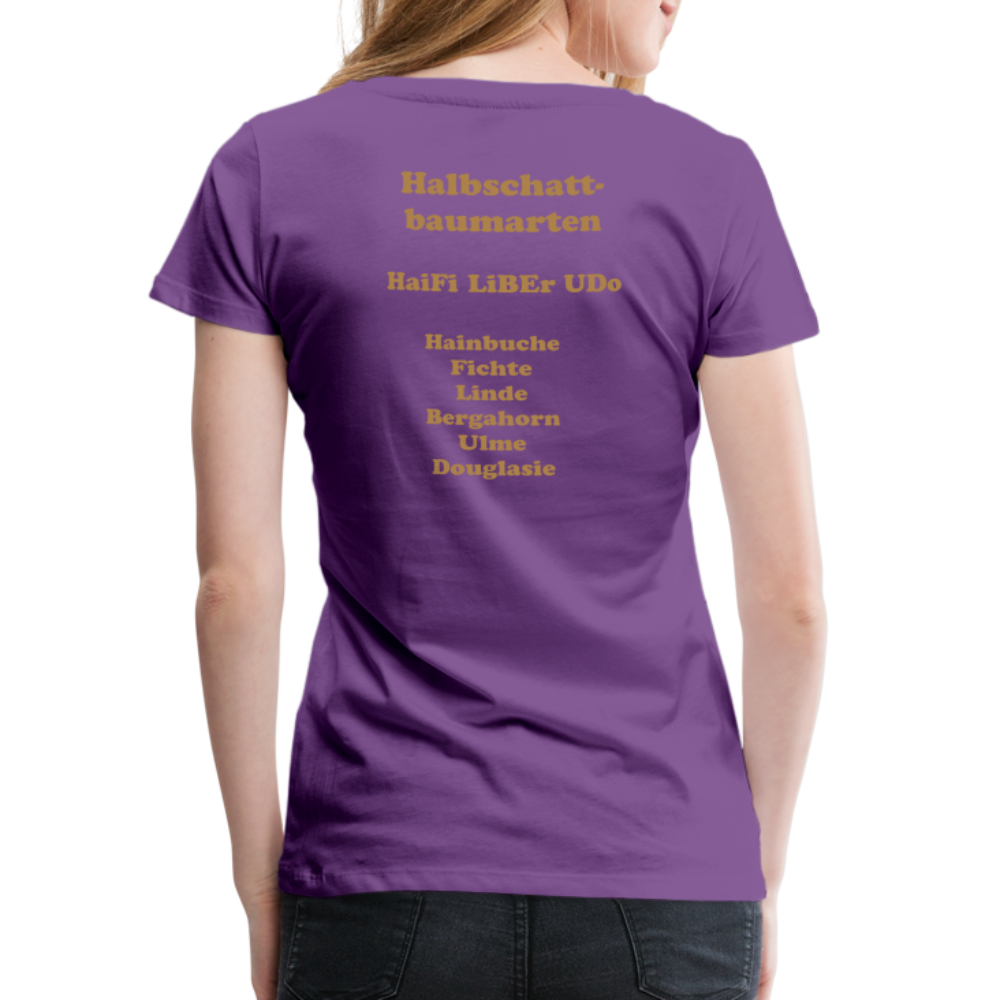 Jagdwelt T-Shirt für Sie (Premium) - Halbschatt - Lila