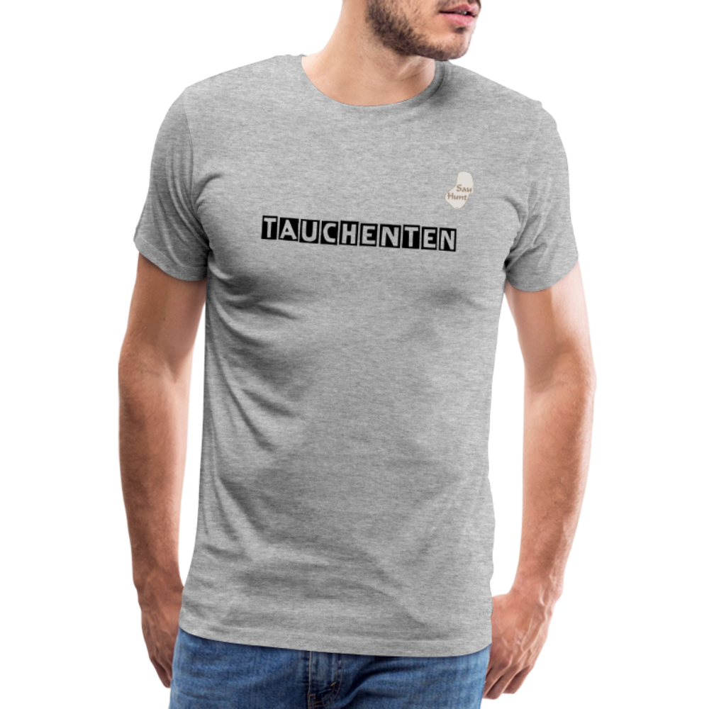 SauHunt T-Shirt (Premium) - Tauchenten - Grau meliert