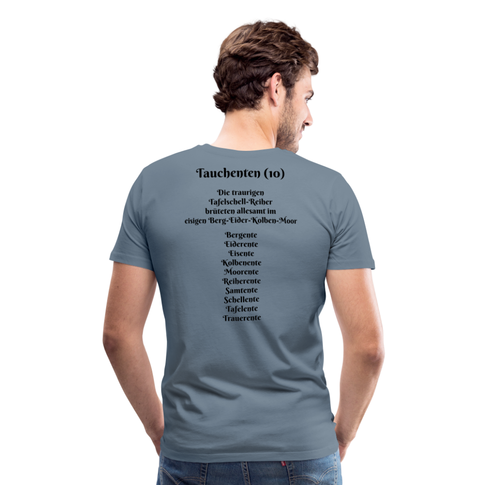 SauHunt T-Shirt (Premium) - Tauchenten - Blaugrau