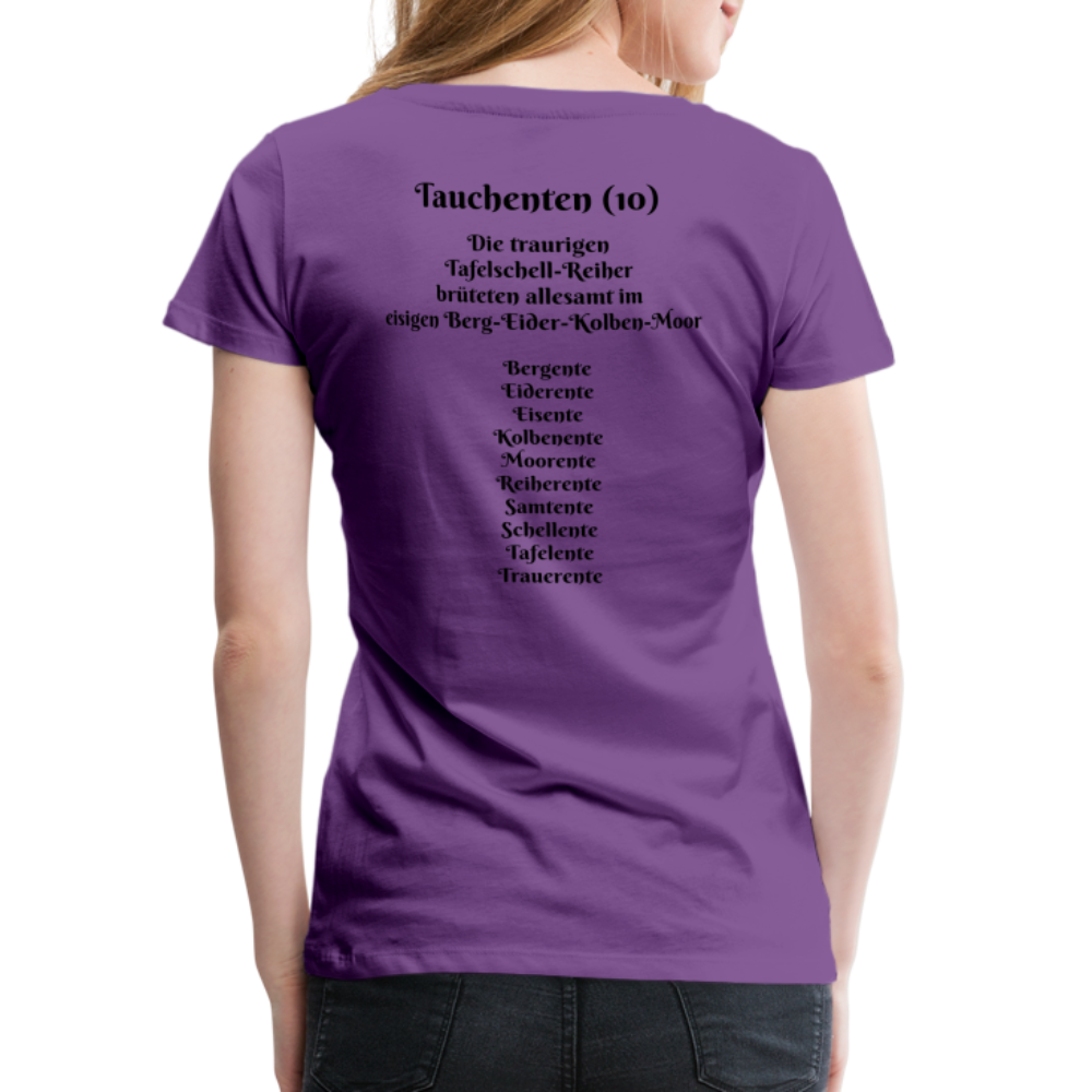 SauHunt T-Shirt für Sie (Premium) - Tauchenten - Lila