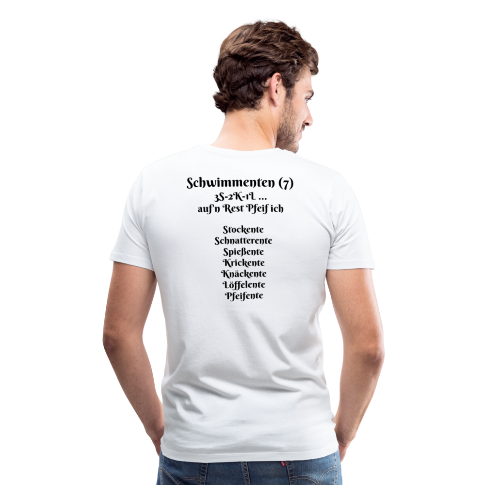 SauHunt T-Shirt (Premium) - Schwimmenten - weiß