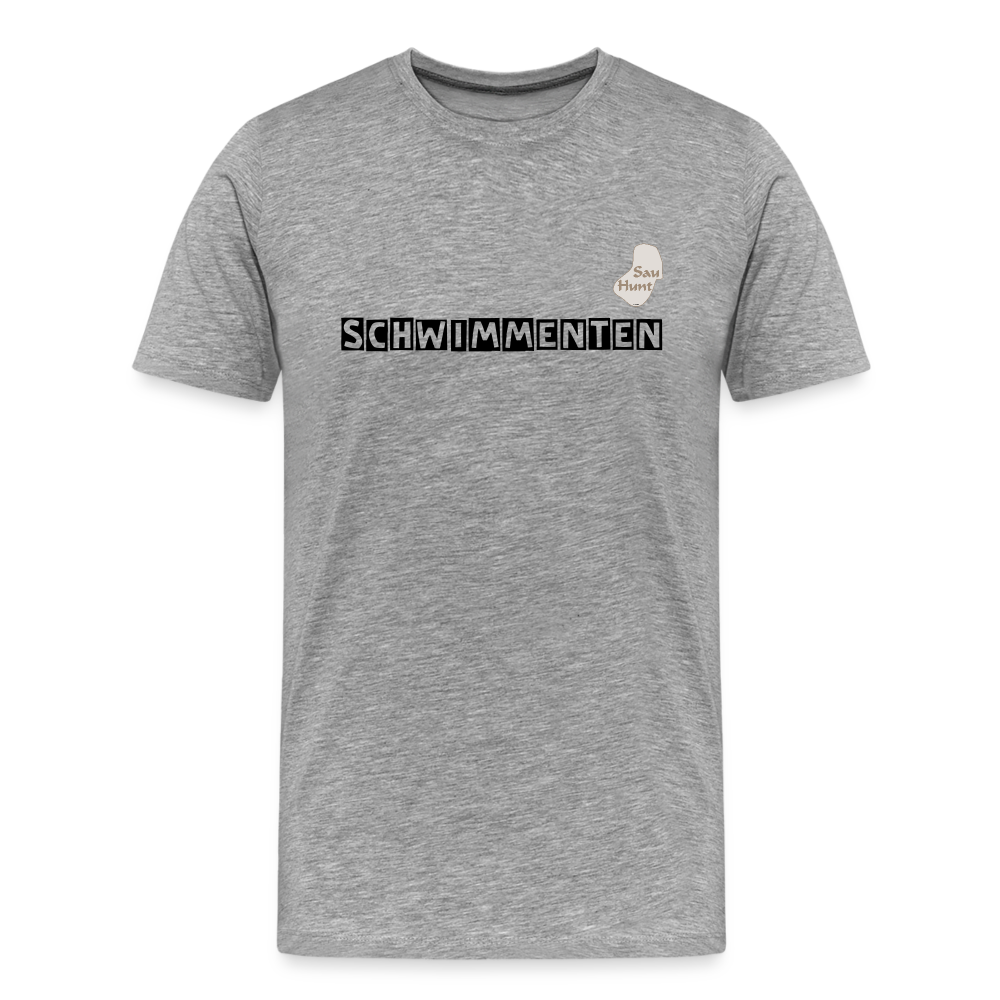 SauHunt T-Shirt (Premium) - Schwimmenten - Grau meliert