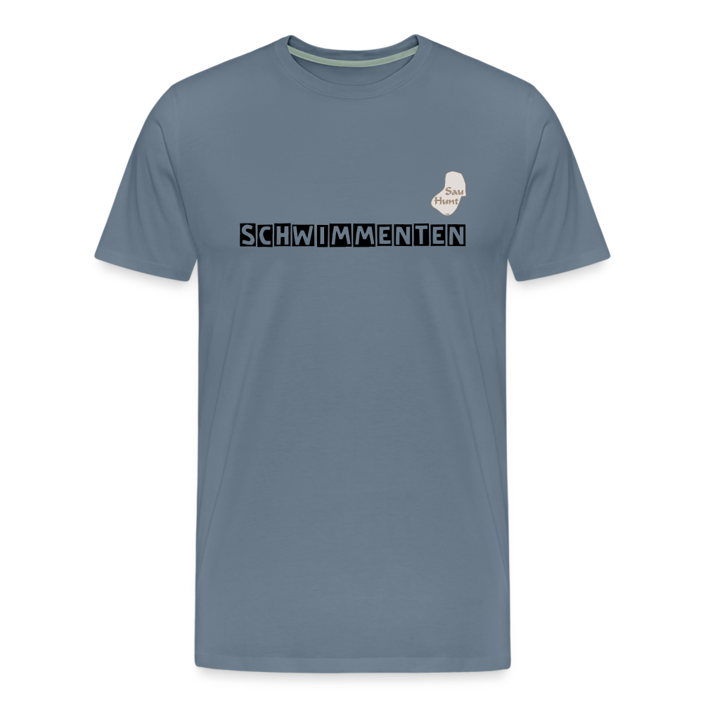 SauHunt T-Shirt (Premium) - Schwimmenten - Blaugrau