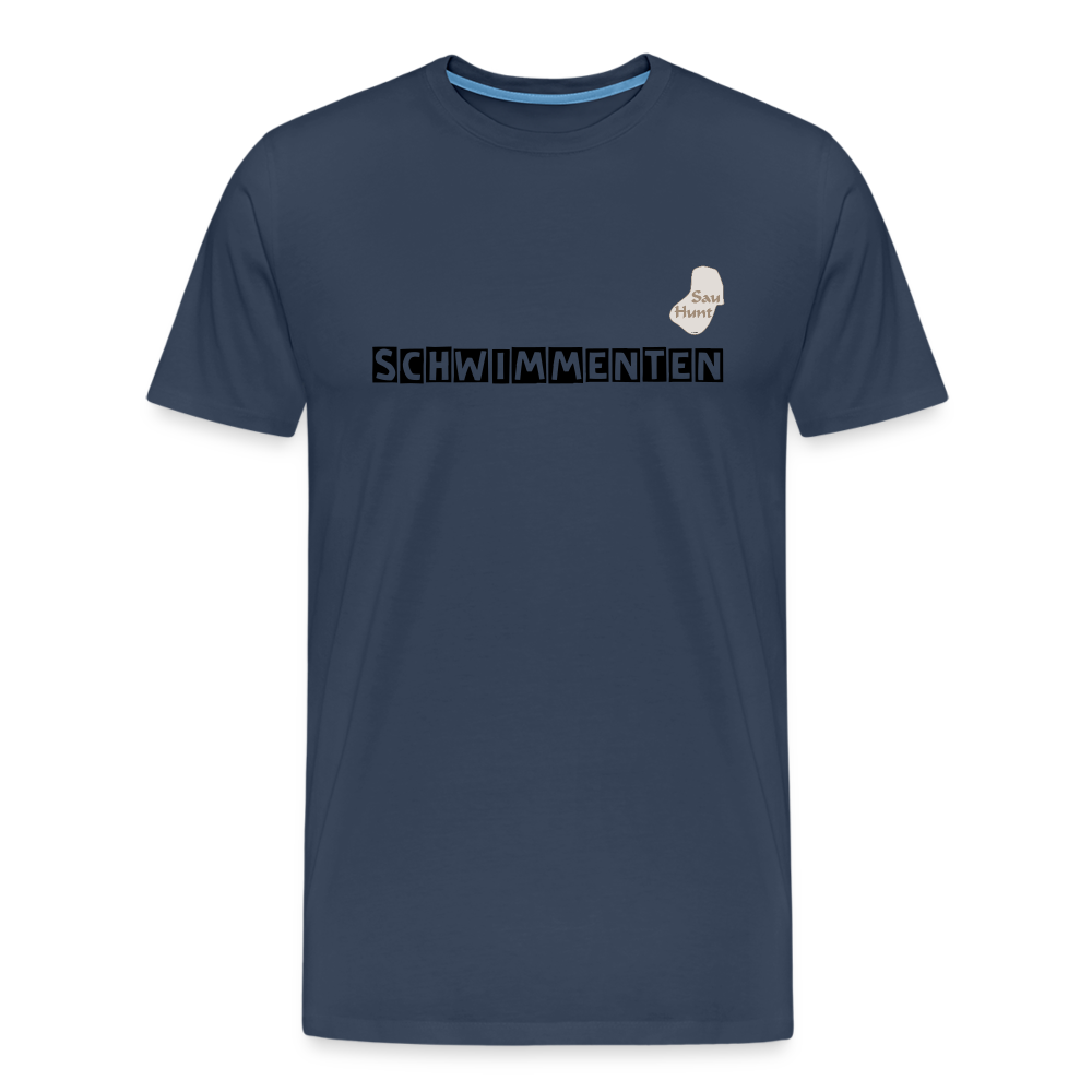 SauHunt T-Shirt (Premium) - Schwimmenten - Navy