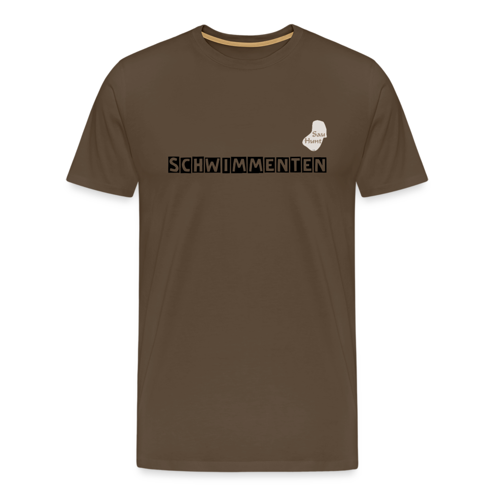 SauHunt T-Shirt (Premium) - Schwimmenten - Edelbraun