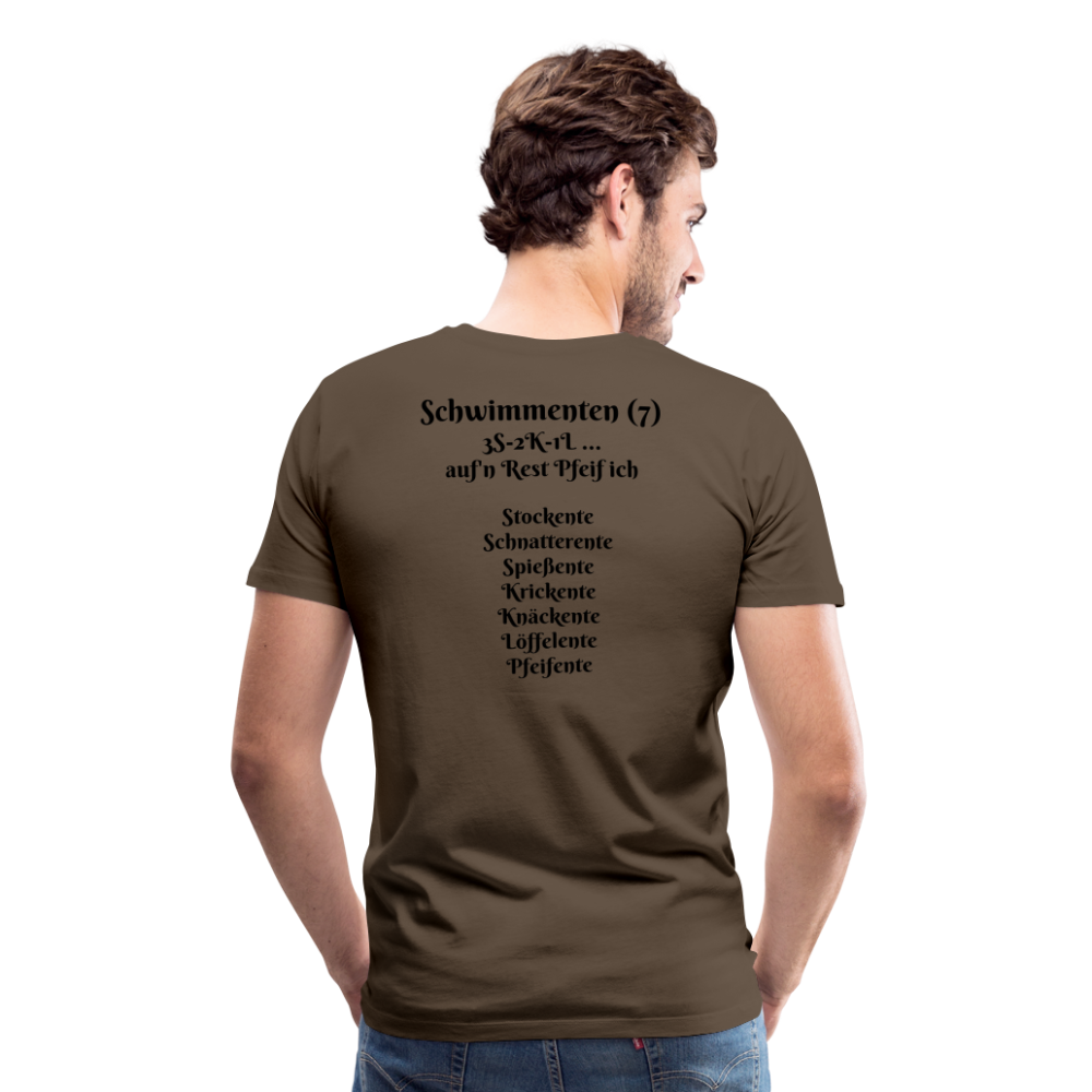 SauHunt T-Shirt (Premium) - Schwimmenten - Edelbraun