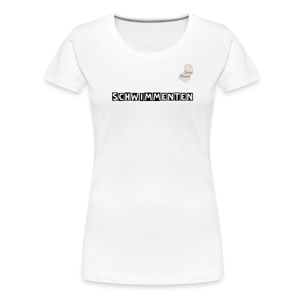 SauHunt T-Shirt für Sie (Premium) - Schwimmenten - weiß