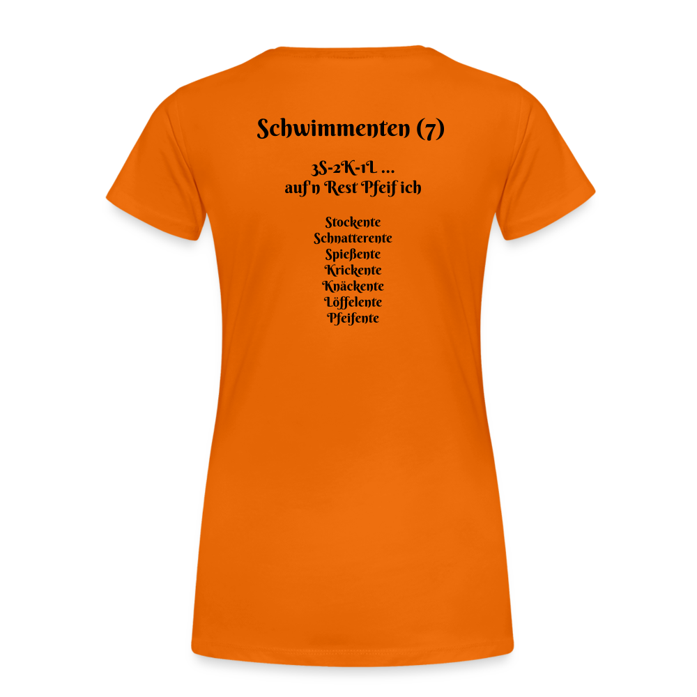 SauHunt T-Shirt für Sie (Premium) - Schwimmenten - Orange