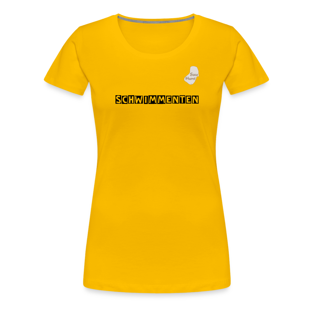 SauHunt T-Shirt für Sie (Premium) - Schwimmenten - Sonnengelb
