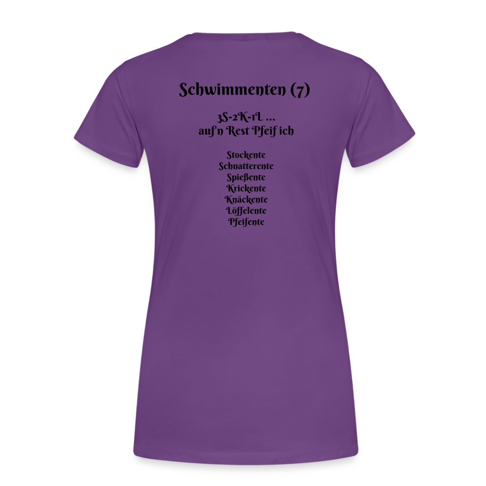 SauHunt T-Shirt für Sie (Premium) - Schwimmenten - Lila