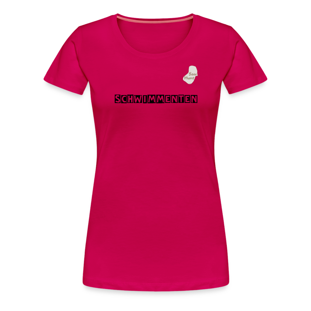 SauHunt T-Shirt für Sie (Premium) - Schwimmenten - dunkles Pink