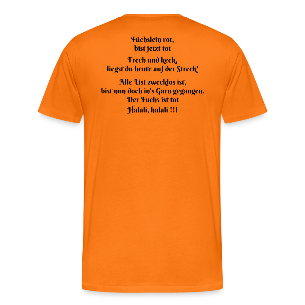 SauHunt T-Shirt (Premium) - Fuchs tot - Orange