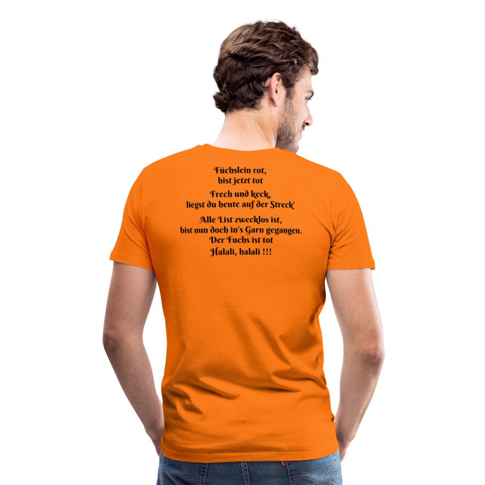SauHunt T-Shirt (Premium) - Fuchs tot - Orange