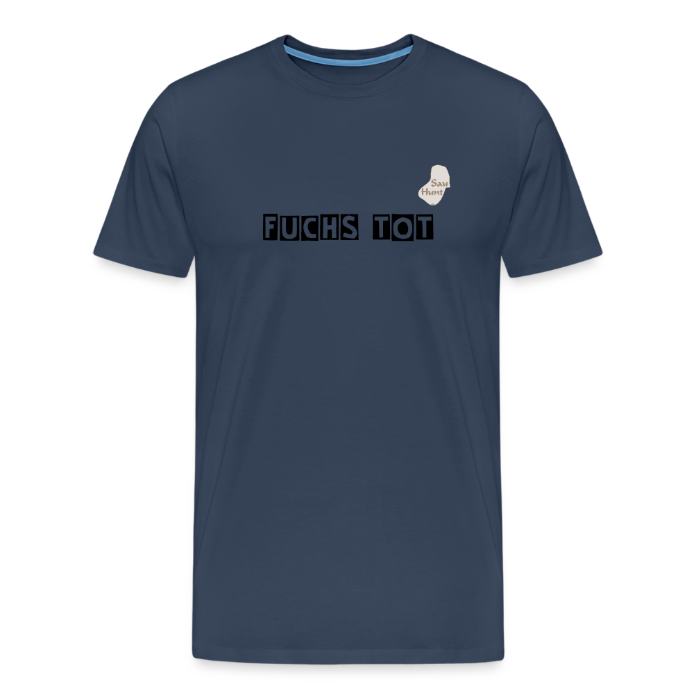 SauHunt T-Shirt (Premium) - Fuchs tot - Navy