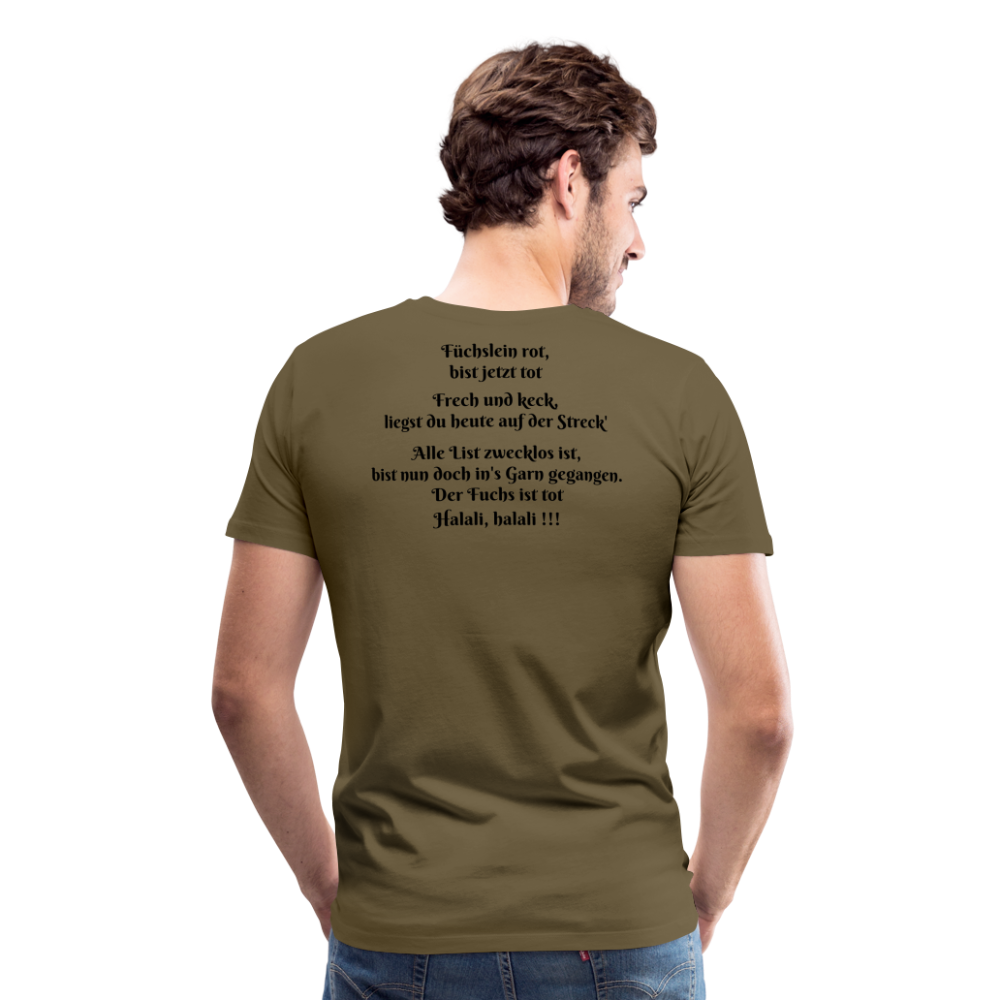 SauHunt T-Shirt (Premium) - Fuchs tot - Khaki