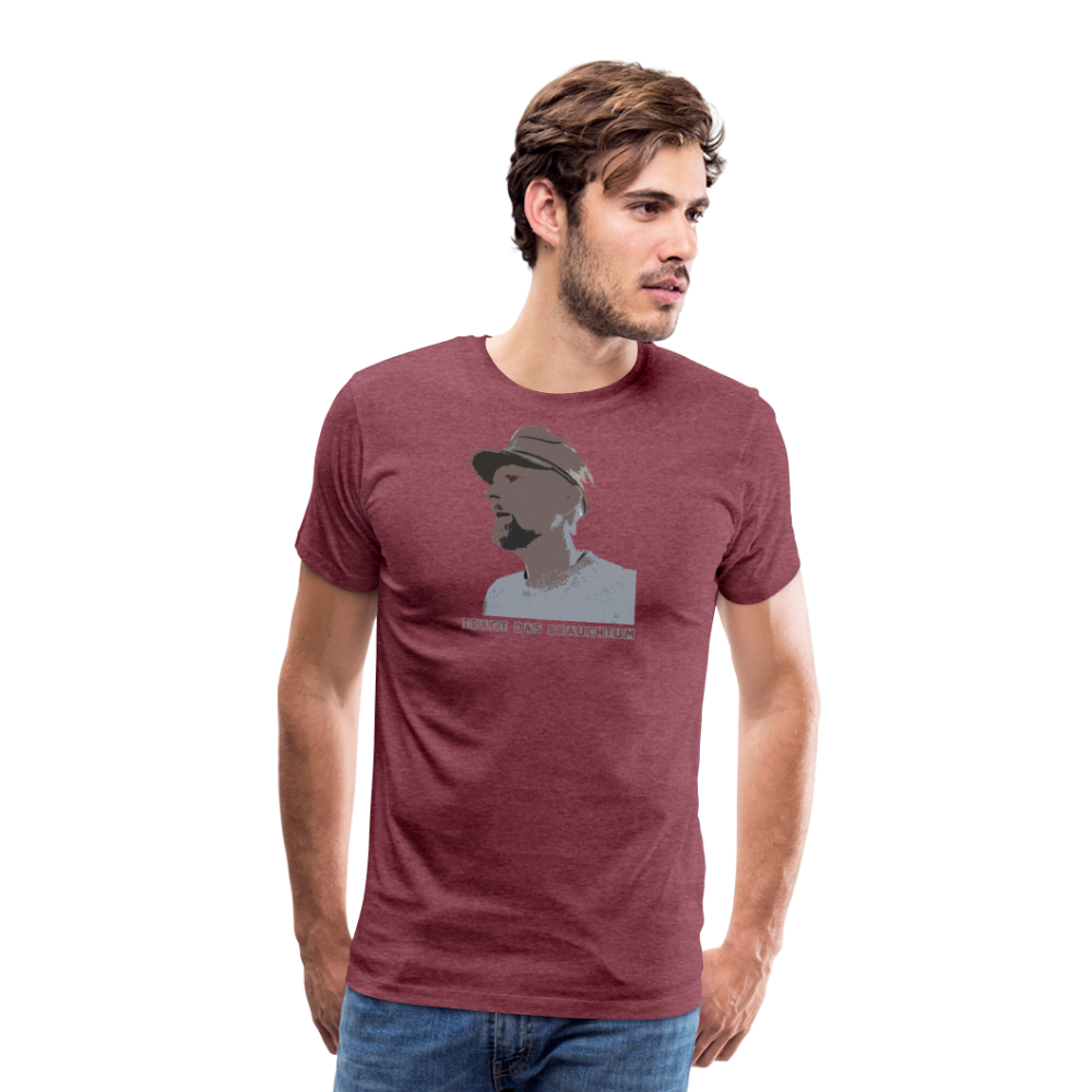 SauHunt T-Shirt (Gildan) - Brauchtum - Bordeauxrot meliert