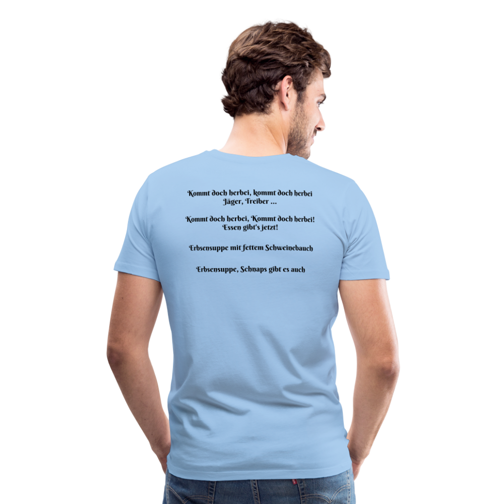 Jagdwelt T-Shirt (Premium) - Zum Essen - Sky