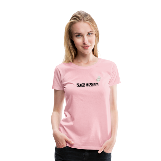 Jagdwelt T-Shirt für Sie (Premium) - Zum Essen - Hellrosa