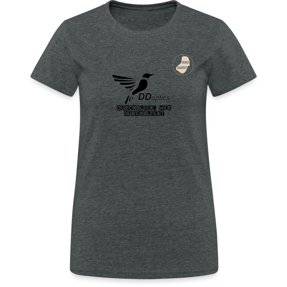 SauHunt T-Shirt für Sie (Gildan) - DDOptics - Dunkelgrau meliert