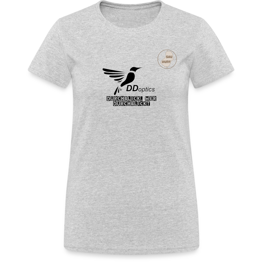 SauHunt T-Shirt für Sie (Gildan) - DDOptics - Grau meliert