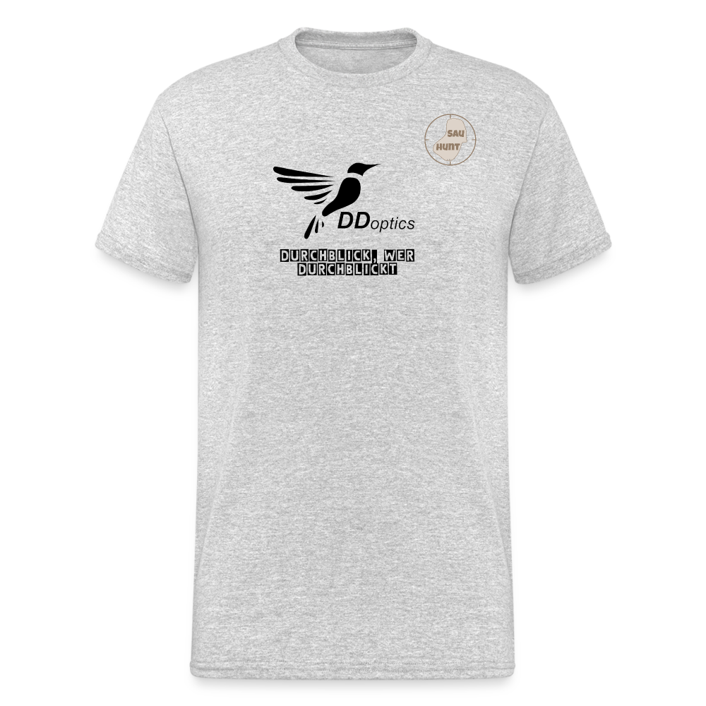 SauHunt T-Shirt (Gildan) - DDOptics - Grau meliert