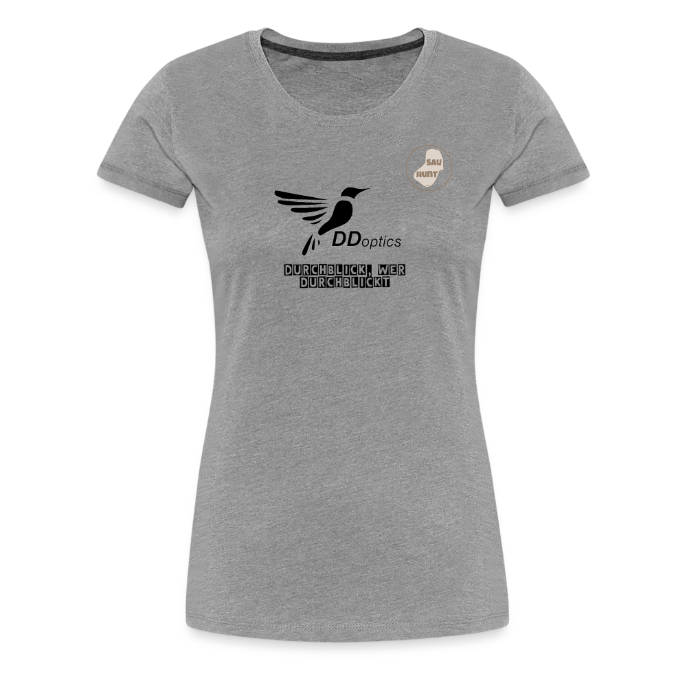 SauHunt T-Shirt für Sie (Premium) - DDOptics - Grau meliert