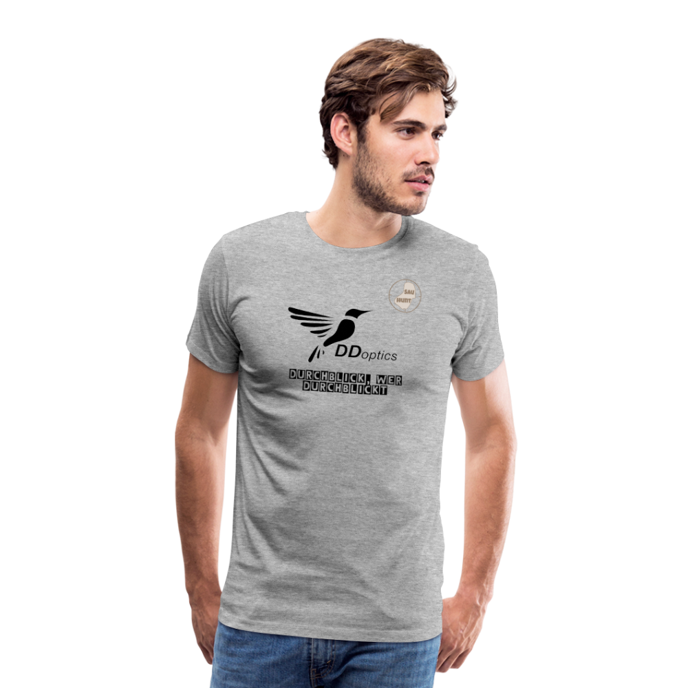 SauHunt T-Shirt (Premium) - DDOptics - Grau meliert