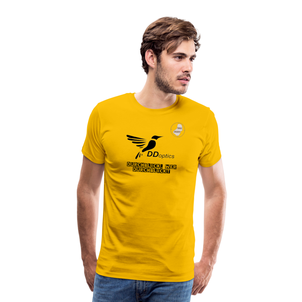SauHunt T-Shirt (Premium) - DDOptics - Sonnengelb