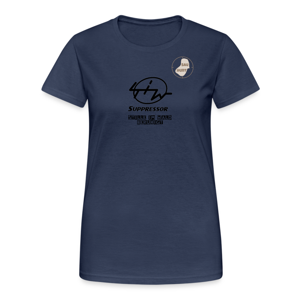 SauHunt T-Shirt für Sie (Gildan) - Stille im Wald - Navy