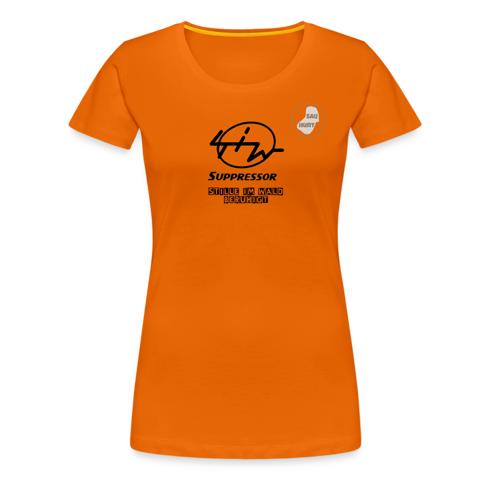 SauHunt T-Shirt für Sie (Premium) - Stille im Wald - Orange
