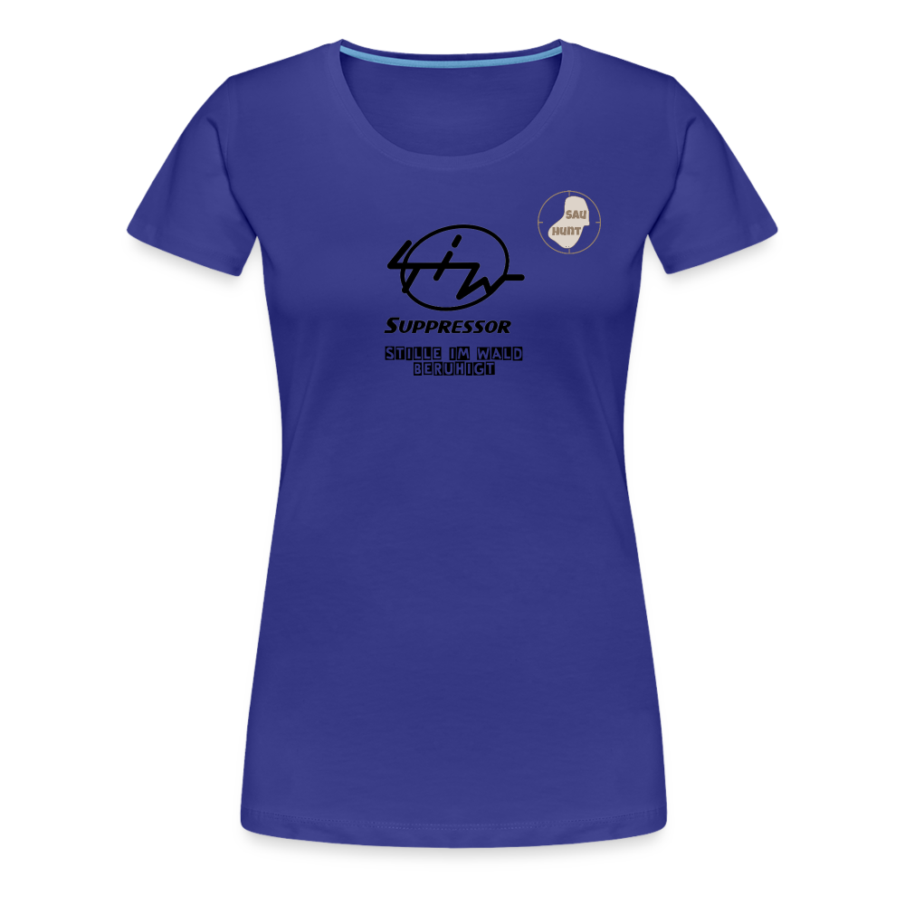 SauHunt T-Shirt für Sie (Premium) - Stille im Wald - Königsblau