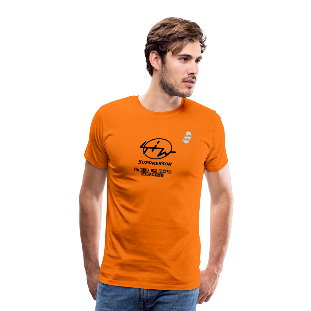 SauHunt T-Shirt (Premium) - Stille im Wald - Orange