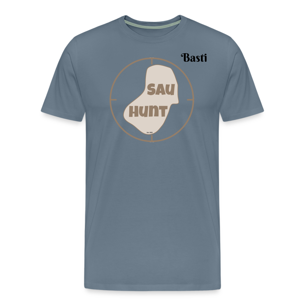 SauHunt Promo Shirt - Blaugrau
