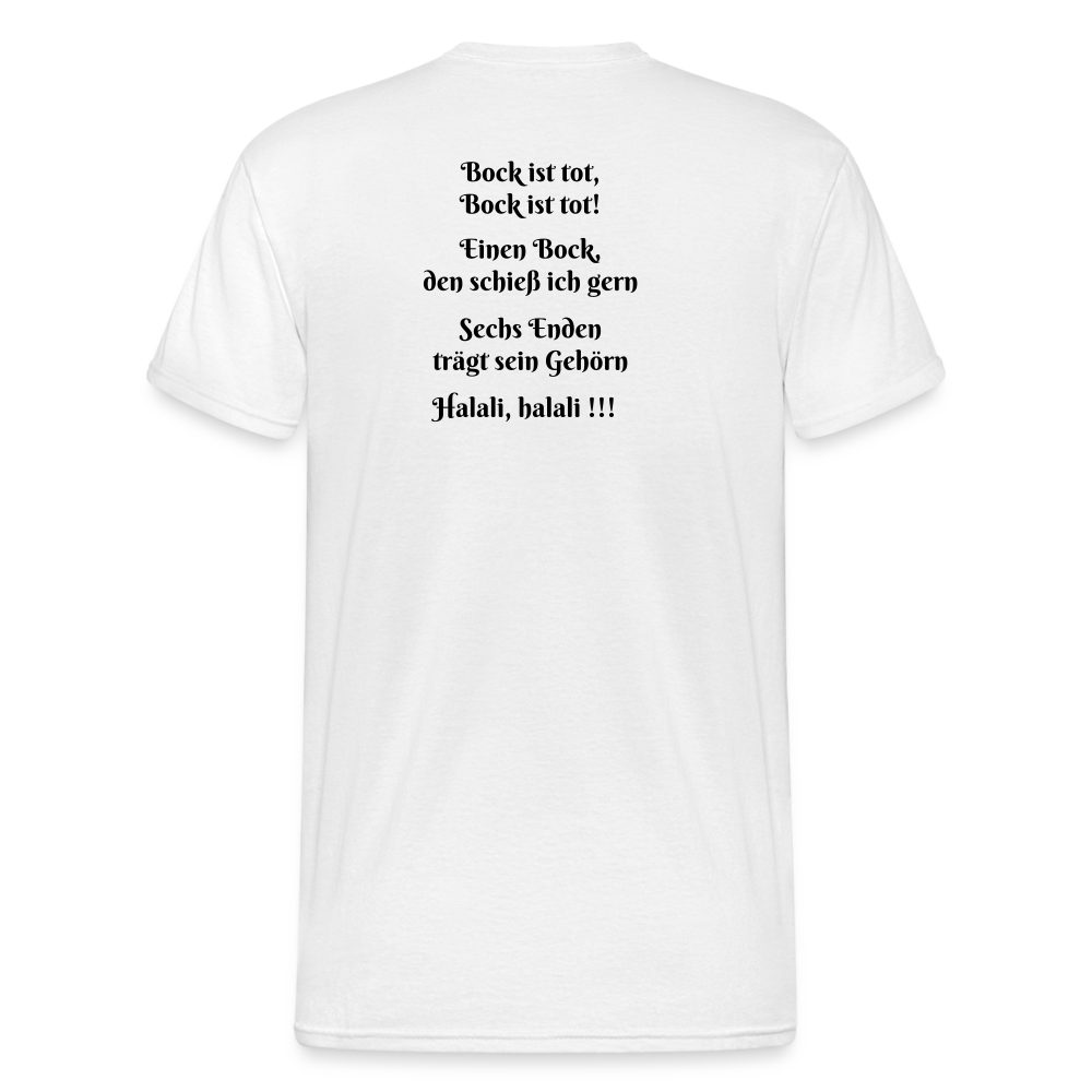SauHunt T-Shirt (Gildan) - Reh tot - weiß