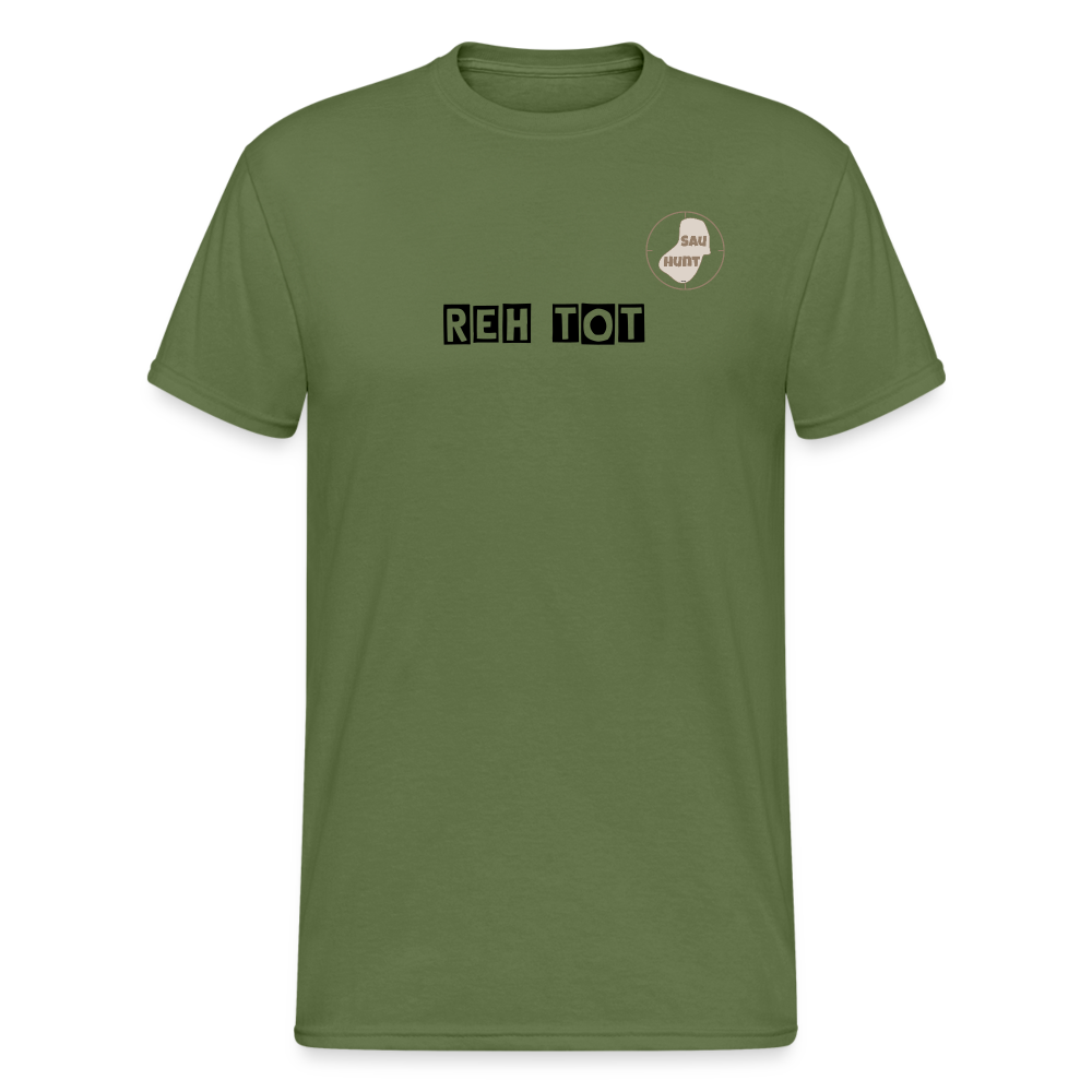 SauHunt T-Shirt (Gildan) - Reh tot - Militärgrün