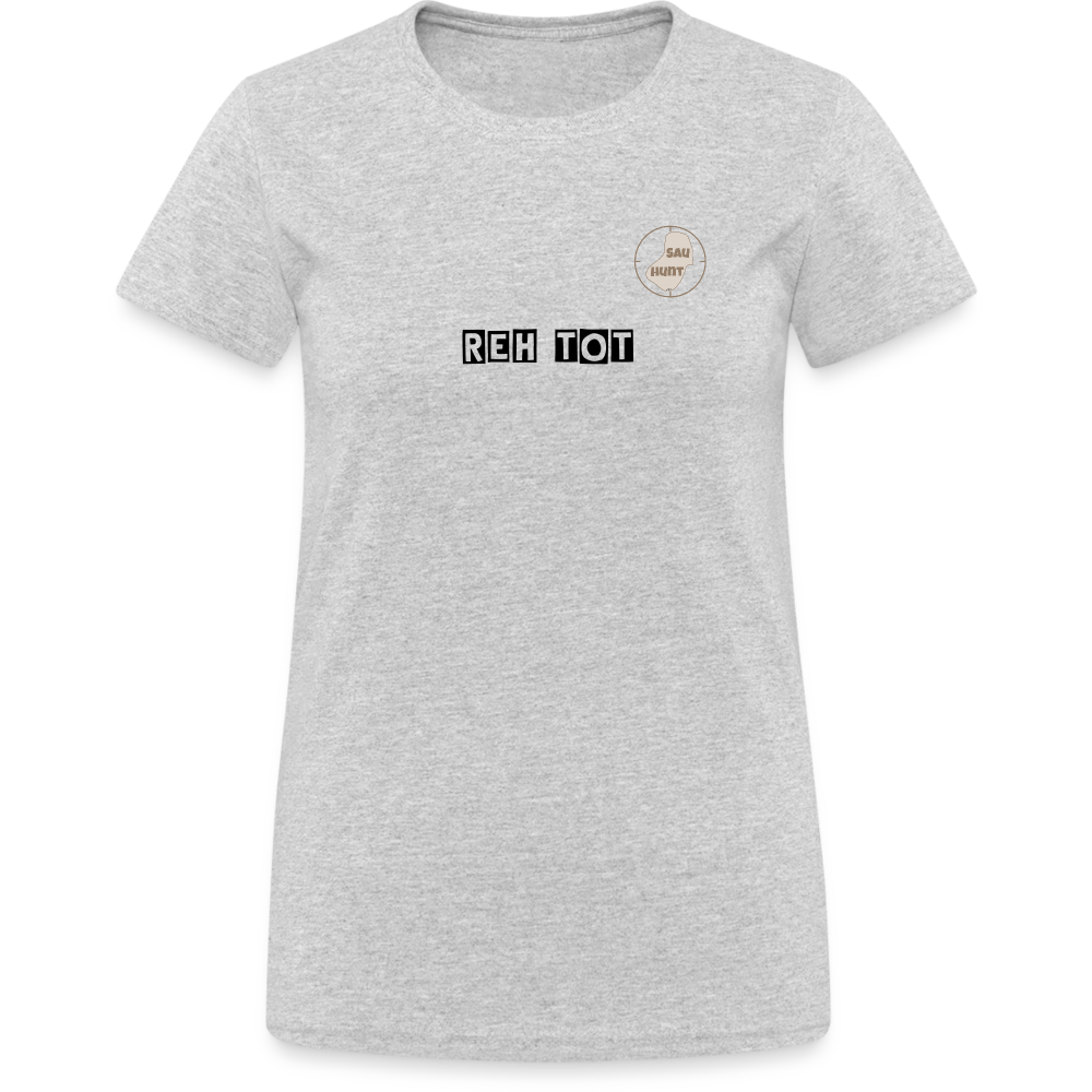 SauHunt T-Shirt (Gildan) - Reh tot - Grau meliert