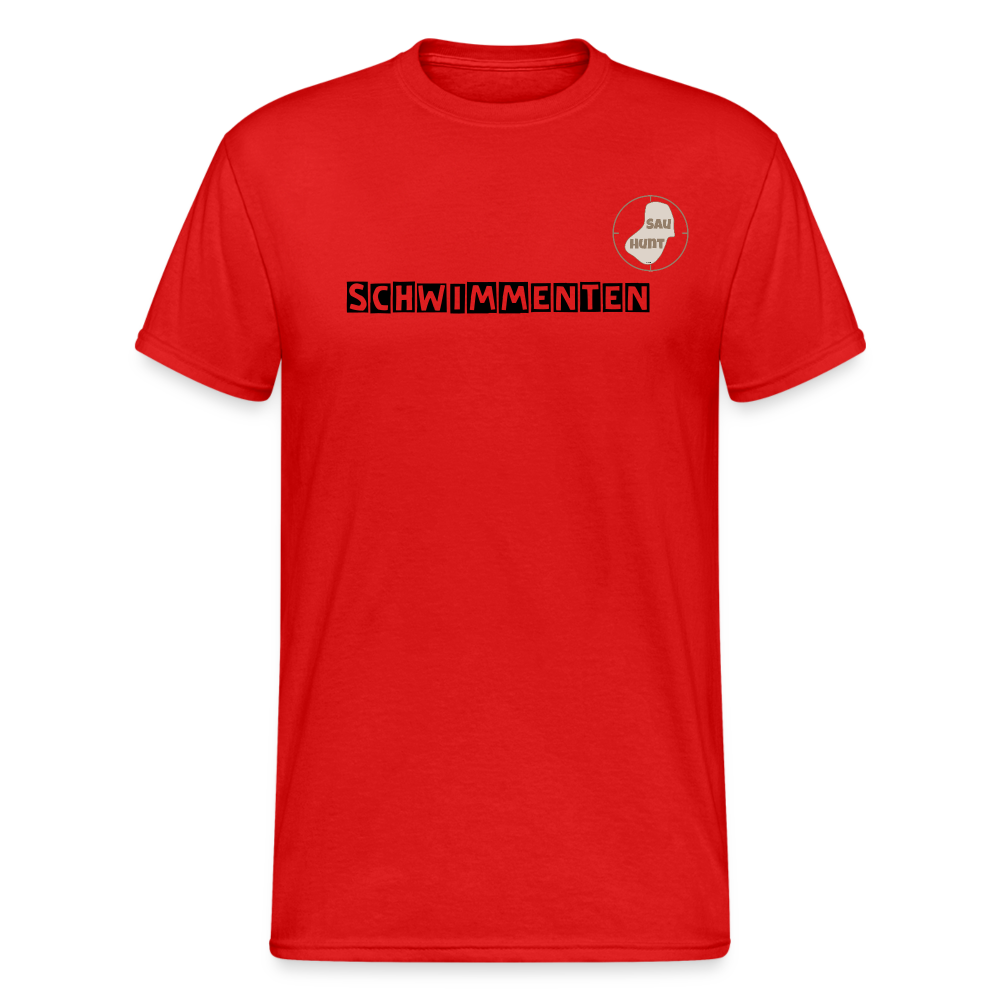 SauHunt T-Shirt (Gildan) - Schwimmenten - Rot
