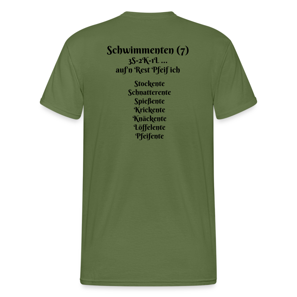 SauHunt T-Shirt (Gildan) - Schwimmenten - Militärgrün