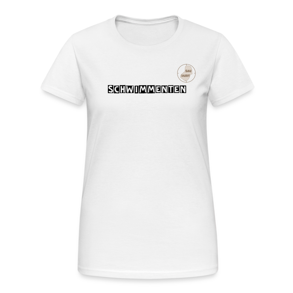 SauHunt T-Shirt für Sie (Gildan) - Schwimmenten - weiß