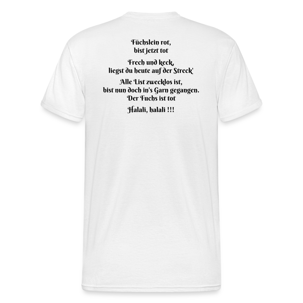 SauHunt T-Shirt (Gildan) - Fuchs tot - weiß