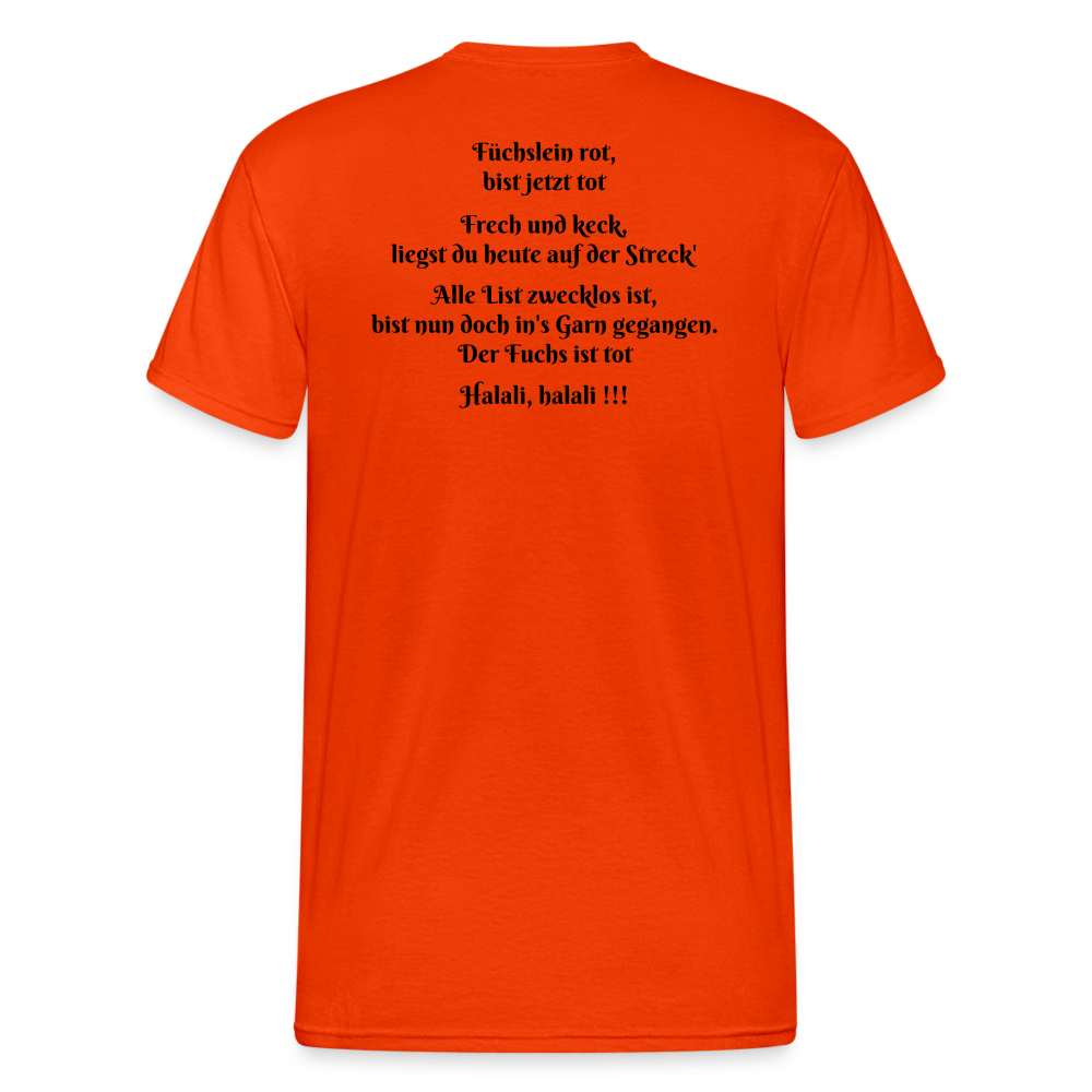 SauHunt T-Shirt (Gildan) - Fuchs tot - kräftig Orange