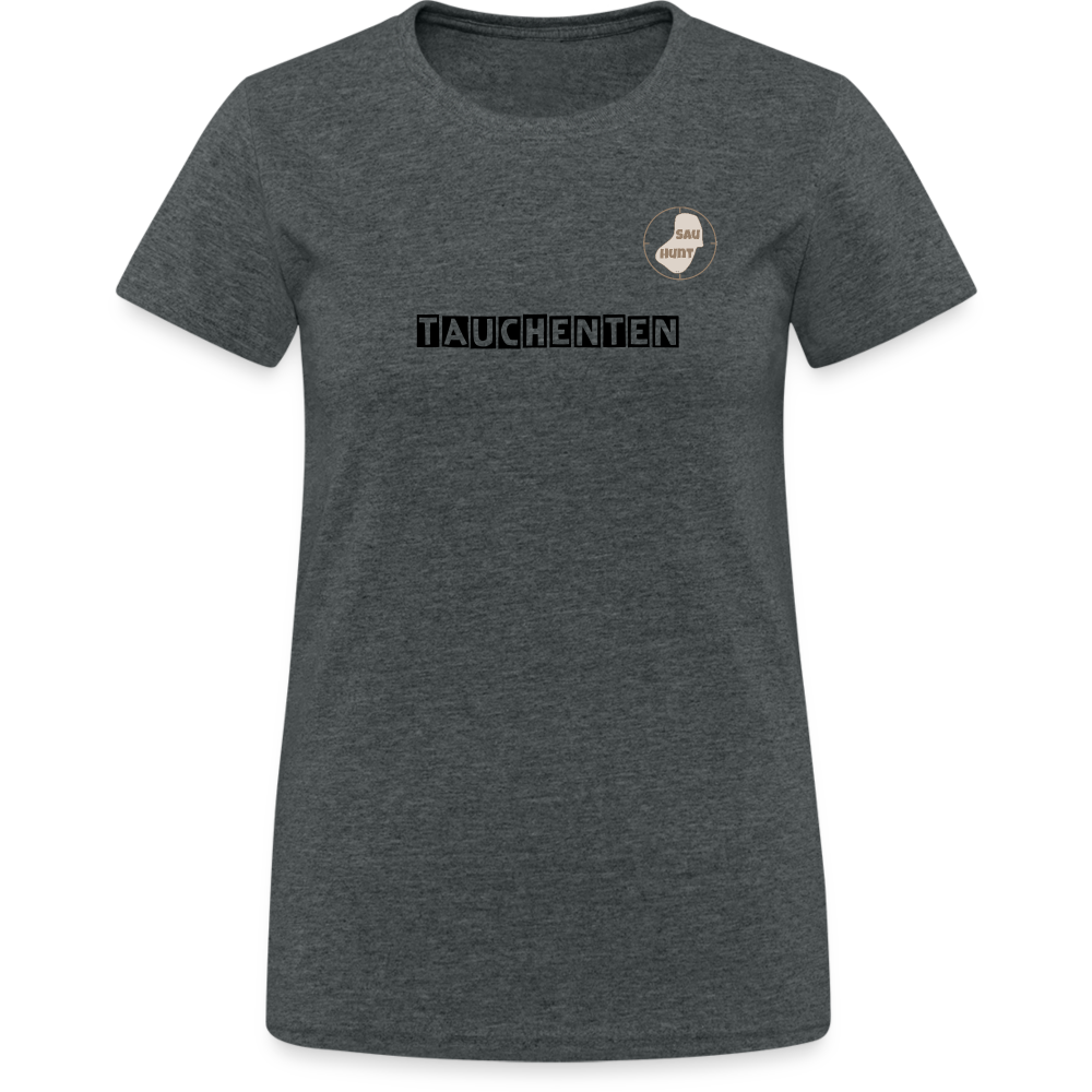 SauHunt T-Shirt für Sie (Gildan) - Tauchenten - Dunkelgrau meliert