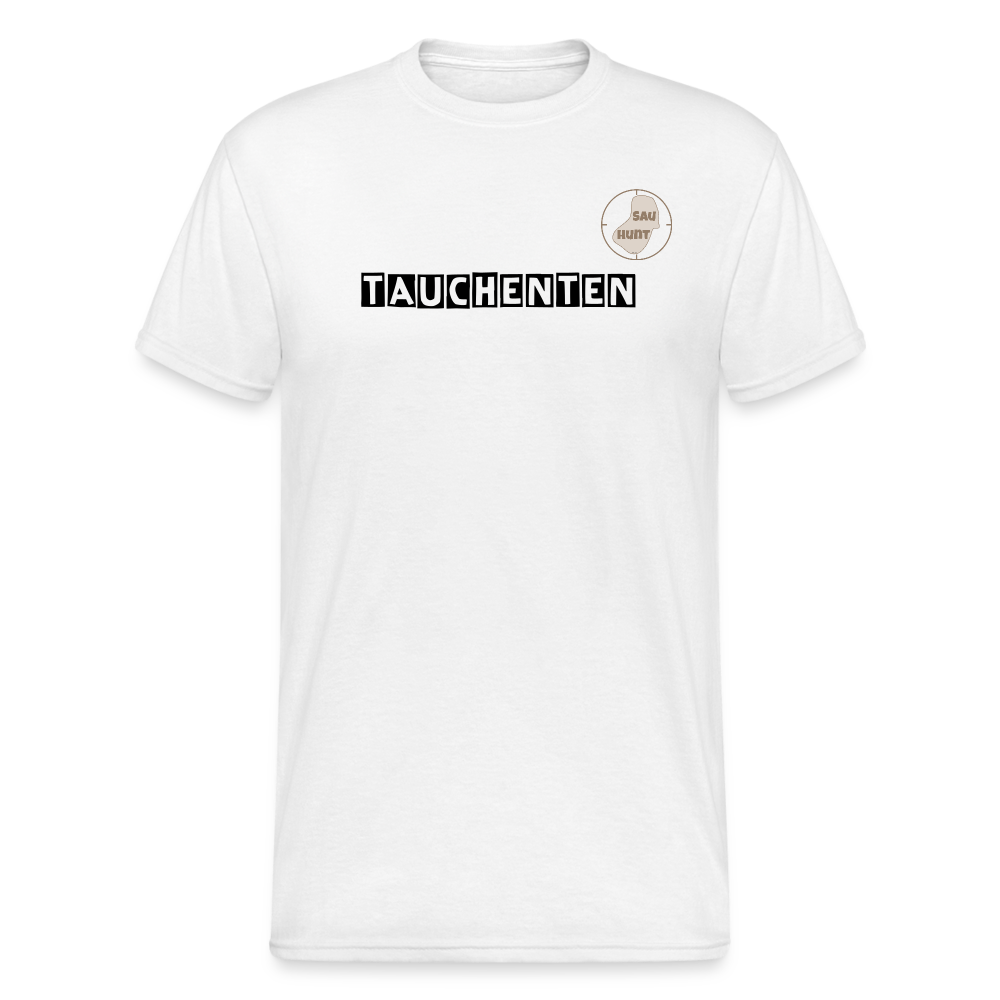 SauHunt T-Shirt (Gildan) - Tauchenten - weiß