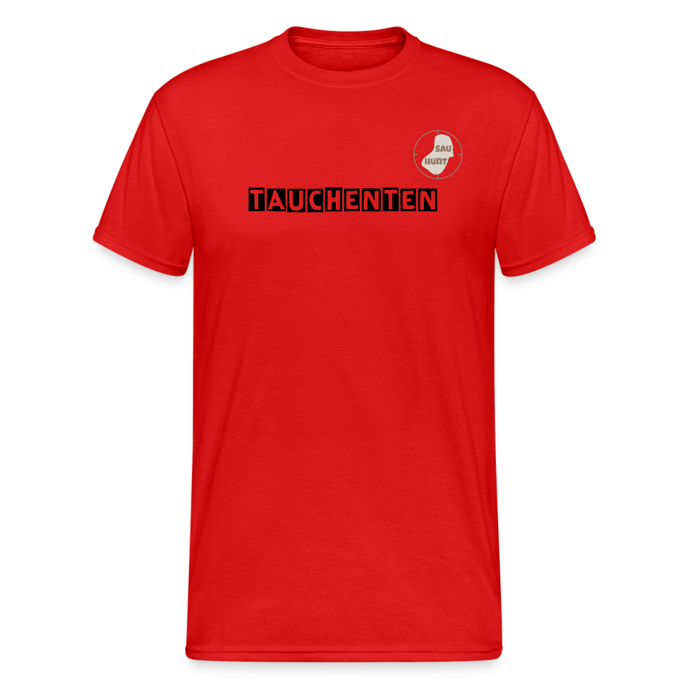 SauHunt T-Shirt (Gildan) - Tauchenten - Rot