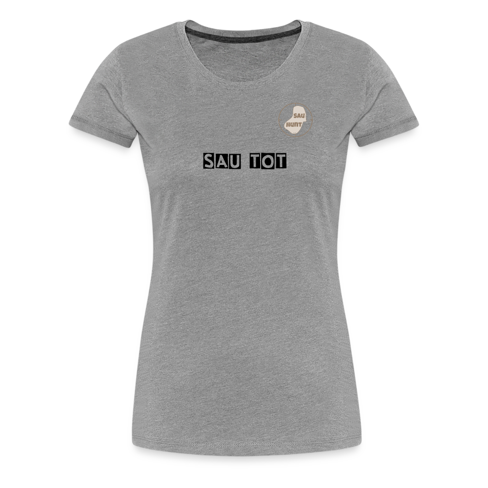SauHunt T-Shirt für Sie (Gildan) - Sau tot - Grau meliert