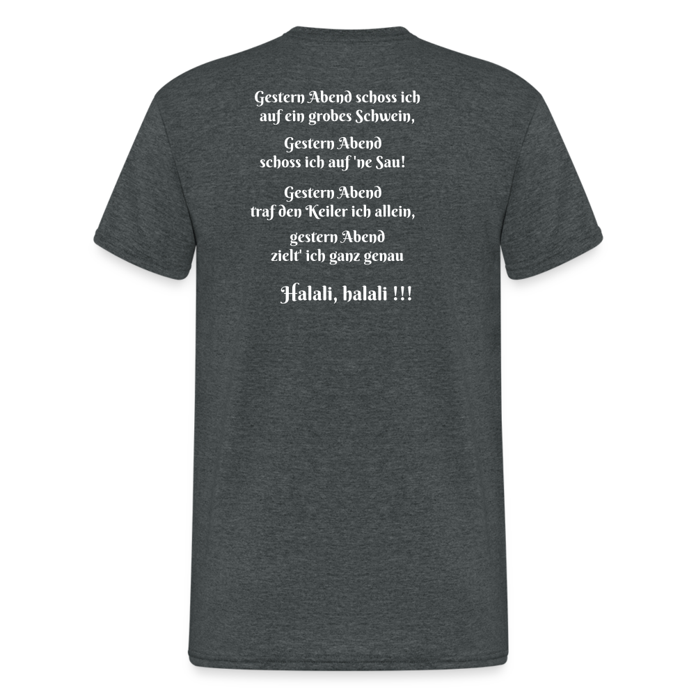SauHunt T-Shirt (Gildan) - Sau tot - Dunkelgrau meliert