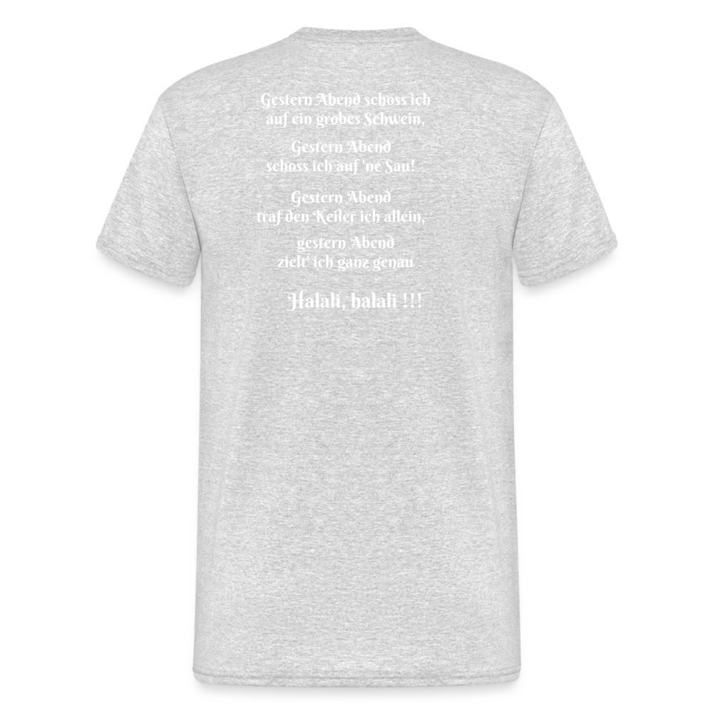 SauHunt T-Shirt (Gildan) - Sau tot - Grau meliert